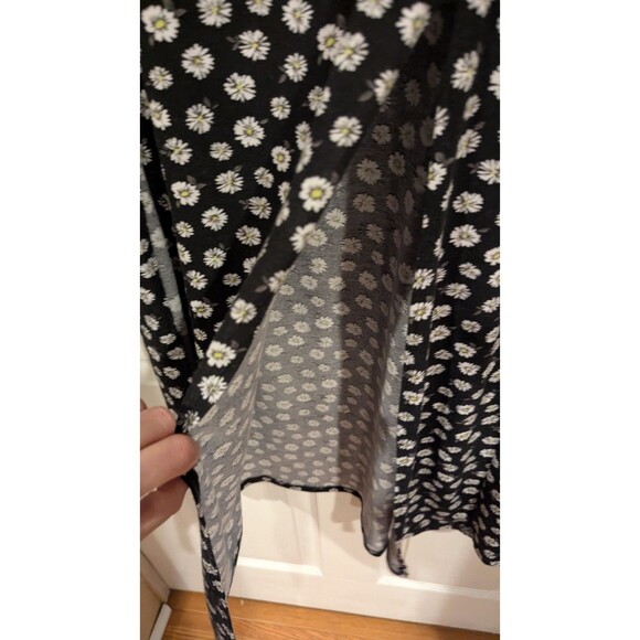 No Boundaries NoBo high slit Daisy black maxi‎ skirt Juniors size M Wrap Waist - Picture 4 of 6
